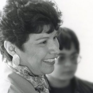 Image description: A black-and-white headshot of Anita Herrera.